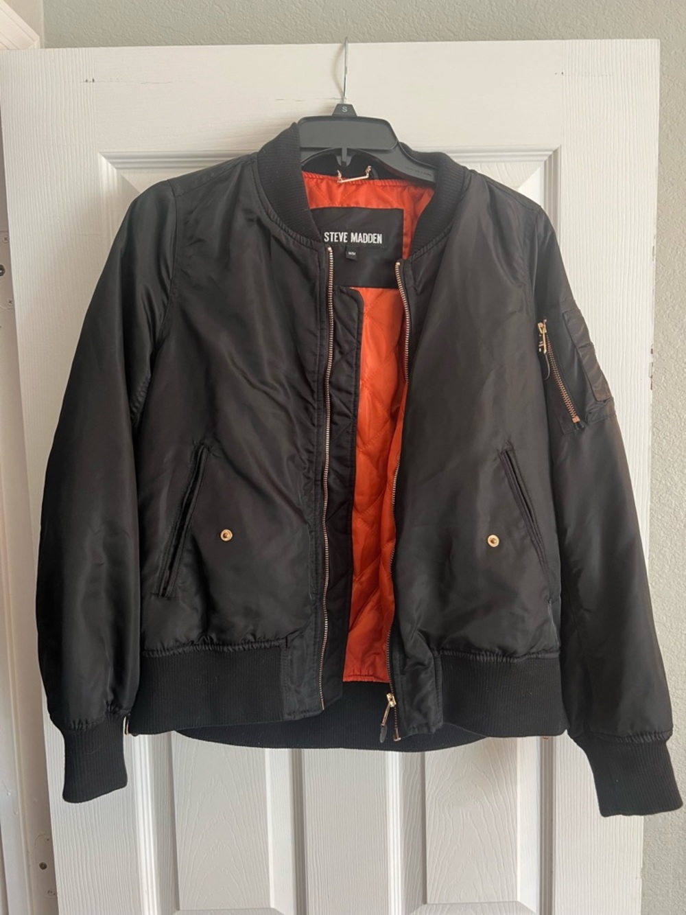 Steve Madden Black Bomber Jacket